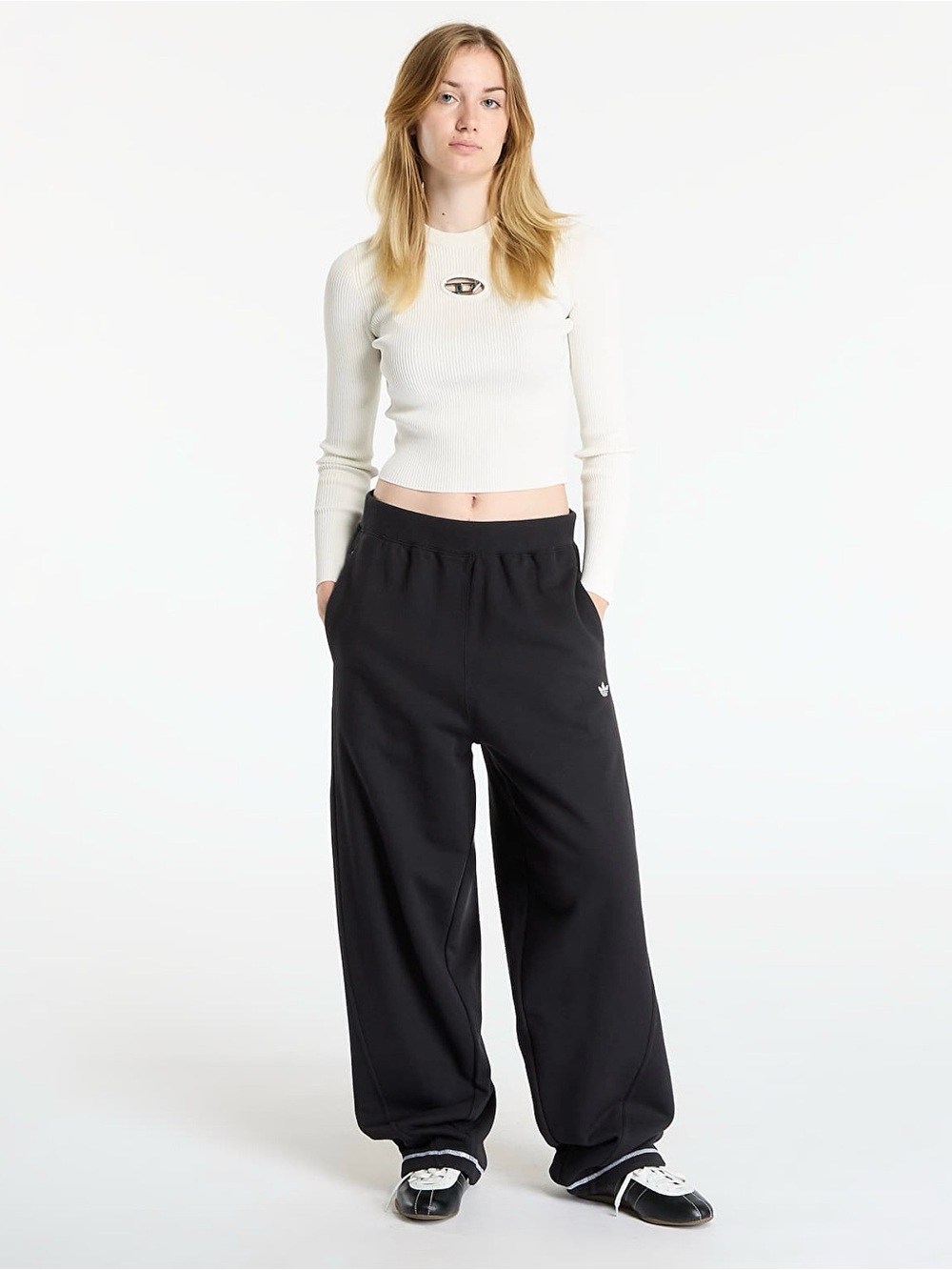 Adidas santa monica wide leg sweatpants